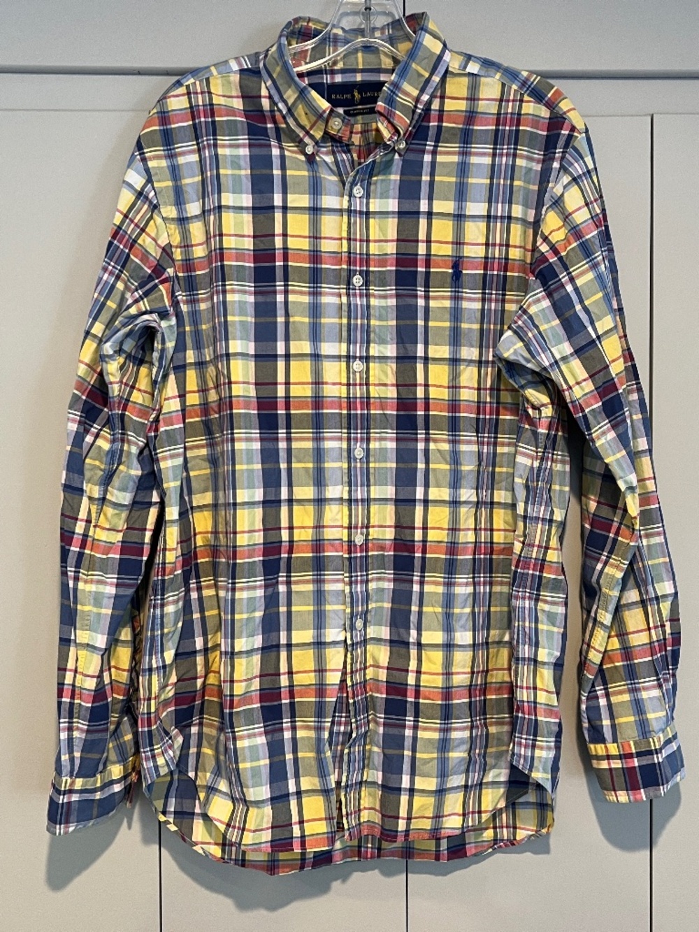 Ralph Lauren Multicolor Madras Plaid Classic Fit Button Down Shirt L